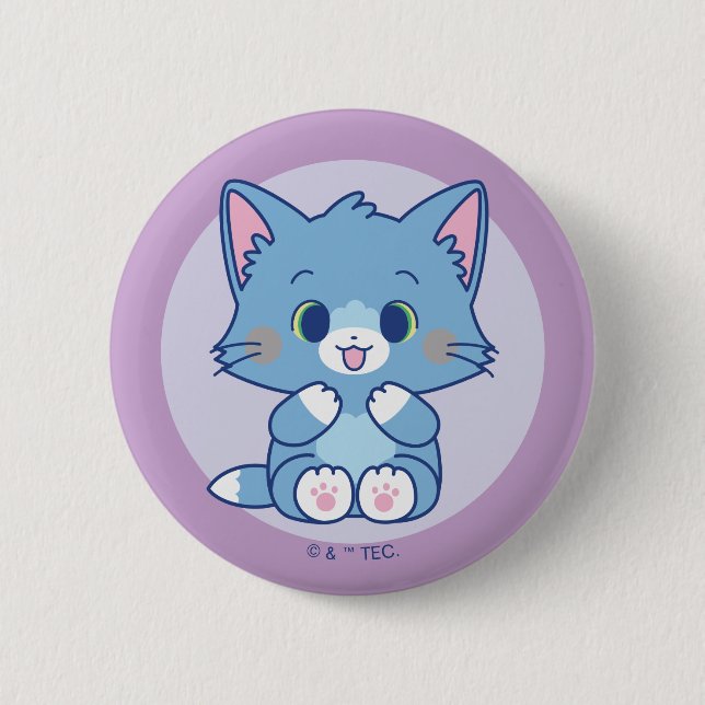 Macaron Rond 5 Cm Anime Tom et Jerry - Tom (Devant)
