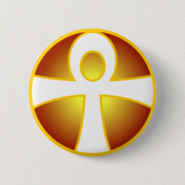 Macaron Rond 5 Cm Ankh (Devant)