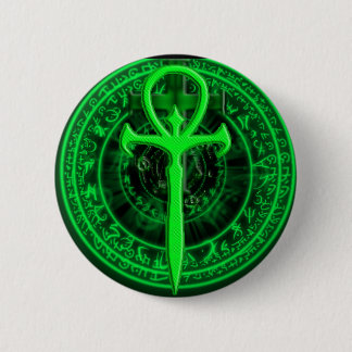Macaron Rond 5 Cm Ankh vert