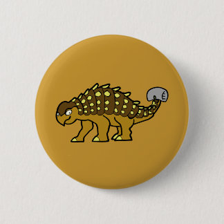 Macaron Rond 5 Cm Ankylosaurus Brown