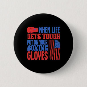 Macaron Rond 5 Cm Anneau de boxe fitness - Gants de boxe - J'aime le