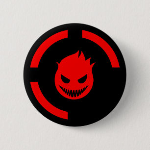 Macaron Rond 5 Cm Anneau rouge de la mort