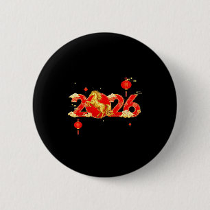 Macaron Rond 5 Cm Année Cheval Chinois Heureux