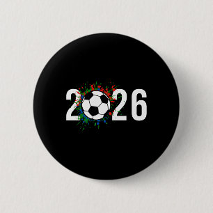 Macaron Rond 5 Cm Année de jeu de football 2026 Joueurs Entraîneurs