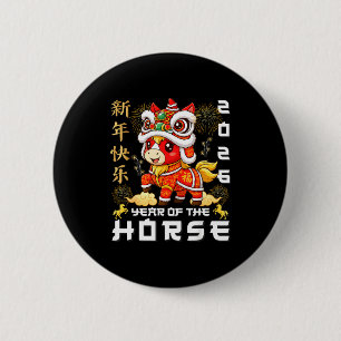 Macaron Rond 5 Cm Année du cheval 2026 Nouvel An lunaire Nouvel An c