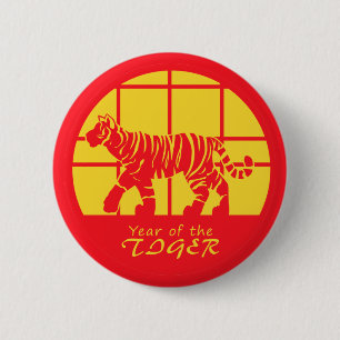 Macaron Rond 5 Cm Année du tigre