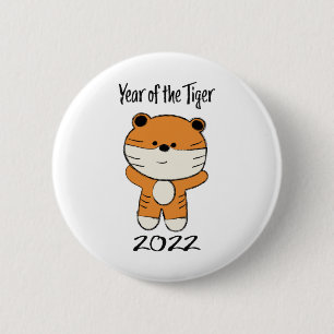 Macaron Rond 5 Cm Année du Tigre 2022