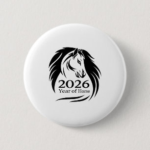 Macaron Rond 5 Cm Année festive du cheval de feu 2026 Nouvel An chin