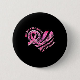 Macaron Rond 5 Cm Années et comptage Je suis un survivant Cancer du