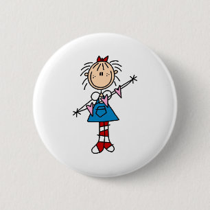 Macaron Rond 5 Cm Annie avec le bouton de coeurs