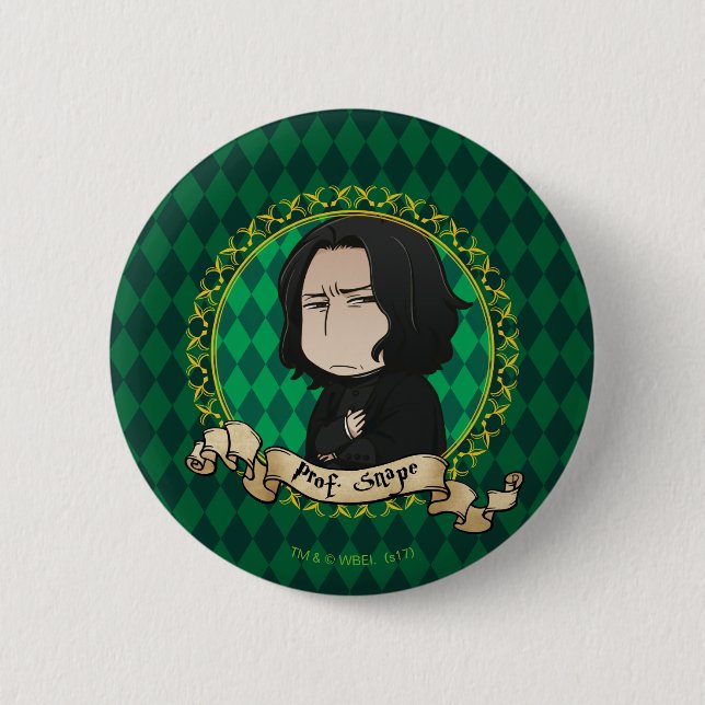 Macaron Rond 5 Cm Annime Professeur Snape (Devant)