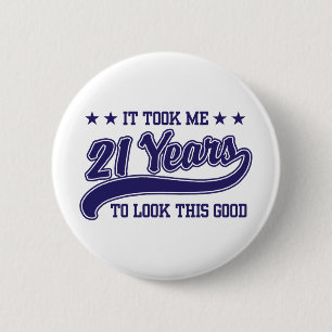 Macaron Rond 5 Cm Anniversaire 21 ans