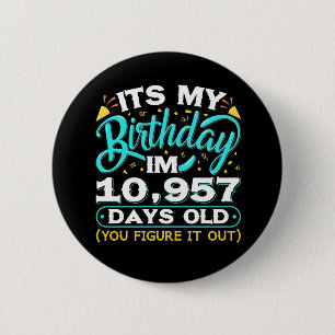 Macaron Rond 5 Cm Anniversaire 30 ans   C'Est Mon 30E Anniversaire