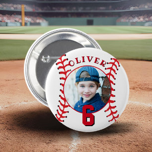 Macaron Rond 5 Cm Anniversaire de enfant du baseball Ball Photo