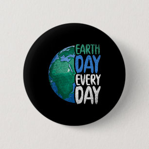 Macaron Rond 5 Cm Anniversaire de la planète Jour de la Terre Tous l