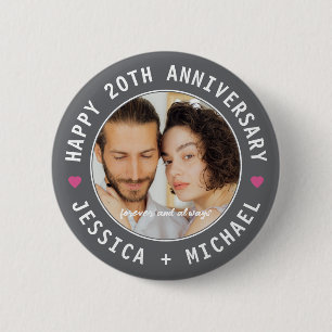 Macaron Rond 5 Cm Anniversaire de mariage personnalisé avec photo