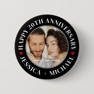 Macaron Rond 5 Cm Anniversaire de mariage photo personnalisée