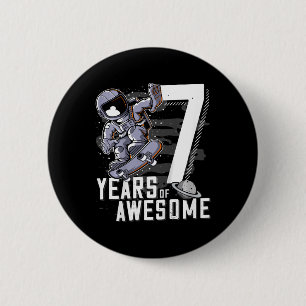 Macaron Rond 5 Cm Anniversaire des enfants 7 ans