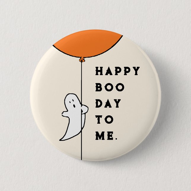 Macaron Rond 5 Cm Anniversaire d'Halloween (Devant)