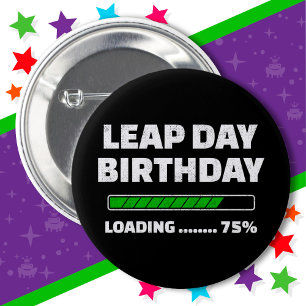 Macaron Rond 5 Cm Anniversaire du 29 février année bissextile 75% Ch
