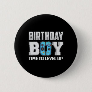 Macaron Rond 5 Cm Anniversaire Garçon Temps De Niveau Up Video Jeu A