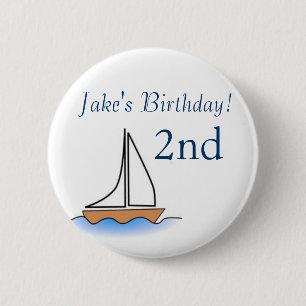Macaron Rond 5 Cm Anniversaire nautique de voilier de Litte
