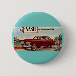 Macaron Rond 5 Cm Annonce automobile Nash 1941