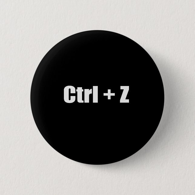 Macaron Rond 5 Cm Annuler - CTRL + Z (Devant)