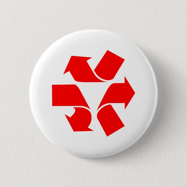 Macaron Rond 5 Cm Annuler le recyclage du symbole (Devant)