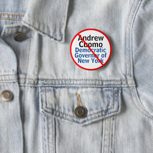 Macaron Rond 5 Cm Anti Andrew Cuomo Démocrate Gouverneur de New York