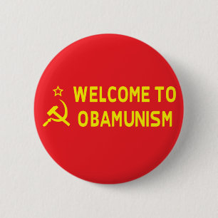 Macaron Rond 5 Cm Anti bouton d'Obama Obamunism