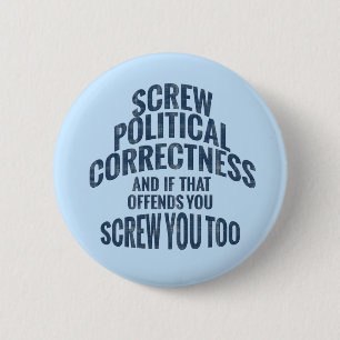 Macaron Rond 5 Cm Anti boutons d'exactitude politique