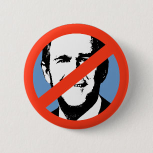 Macaron Rond 5 Cm ANTI-BUSH - Anti-George W Bush