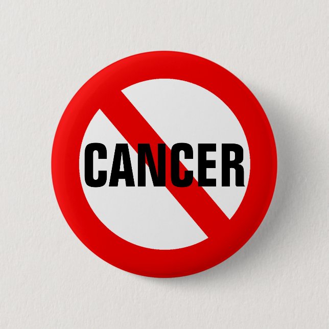 Macaron Rond 5 Cm Anti Cancer aucun bouton de signe (Devant)