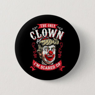 Macaron Rond 5 Cm Anti Donald Trump T Shirt Drôle Clown Résiste Homm