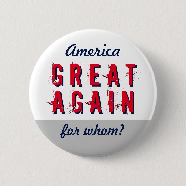 Macaron Rond 5 Cm Anti-Make America Great Again, instruction personn (Devant)