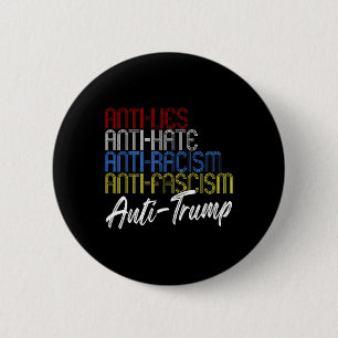 Macaron Rond 5 Cm Anti-mensonges Anti-haine Antiracisme Anti-fascism