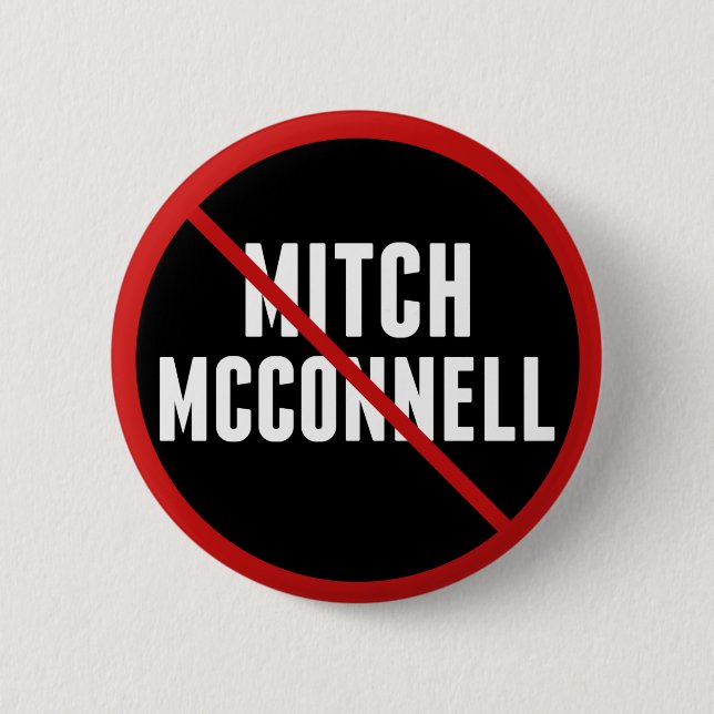 Macaron Rond 5 Cm Anti Mitch McConnell (Devant)