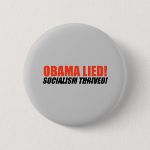Macaron Rond 5 Cm Anti-Obama Bumpersticker - le socialisme a