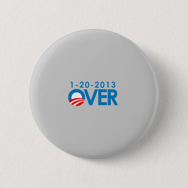 Macaron Rond 5 Cm Anti-Obama Bumpersticker - plus de 1-20-2013 (Devant)
