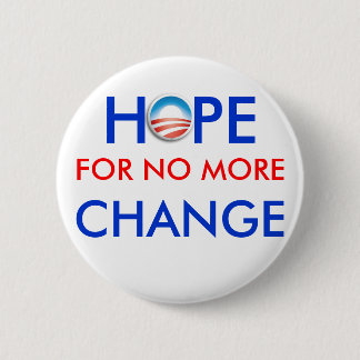Macaron Rond 5 Cm Anti-Obama/ESPOIR POUR PAS PLUS de CHANGEMENT