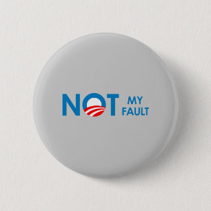 Macaron Rond 5 Cm Anti-Obama - non mon défaut