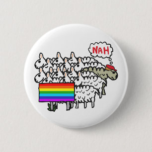 Macaron Rond 5 Cm Anti Rainbow Sheep