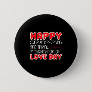 Macaron Rond 5 Cm Anti Saint-Valentin Anti Amour Saint-Valentin Chan