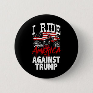 Macaron Rond 5 Cm Anti Trump Biker Pro Démocratie Résister Contre Tr
