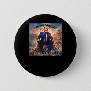 Macaron Rond 5 Cm Anti-Trump Cette fois, je suis Sticker sérieux