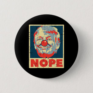 Macaron Rond 5 Cm Anti Trump Clown Vintage Retro Impeach No Donald