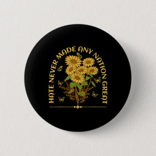 Macaron Rond 5 Cm Anti Trump Floral Democratique Président libéral