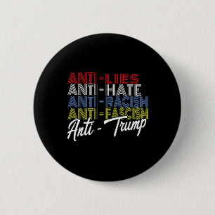 Macaron Rond 5 Cm Anti Trump Hate Mies Et Fascisme Résistent Au Vote