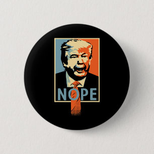 Macaron Rond 5 Cm Anti Trump nope Poster Resistance Parody Design